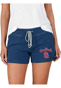 Concepts Sport St Louis Cardinals Womens Navy Blue Mainstream Terry Shorts