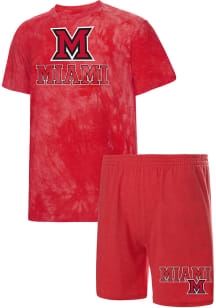 Concepts Sport Miami RedHawks Mens Red Billboard Tie Dye Sleep Pants