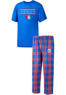 Concepts Sport Philadelphia 76ers Mens Blue SS Top and Sleep Pant Set Sleep Pants