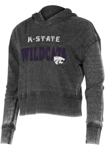 K-State Wildcats Womens Charcoal Resurgence Hooded Sweatshirt
