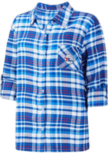Concepts Sport Philadelphia 76ers Womens Blue Mainstay Loungewear Sleep Shirt