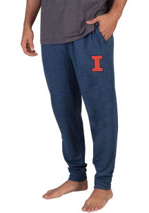 Concepts Sport Illinois Fighting Illini Mens Navy Blue Mainstream Cuffed Terry Sweatpants