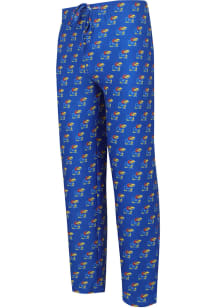 Concepts Sport Kansas Jayhawks Mens Blue Gauge Sleep Pants