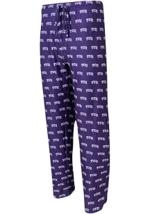 Concepts Sport TCU Horned Frogs Mens Purple Gauge Sleep Pants