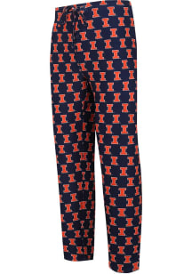 Concepts Sport Illinois Fighting Illini Mens Navy Blue Gauge Sleep Pants