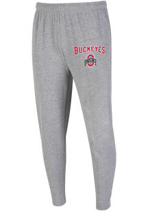 Concepts Sport Ohio State Buckeyes Mens Grey Banded Bottom Fashion Sweatpants