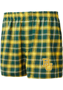 Concepts Sport Baylor Bears Mens Green Ledger Plaid Boxer Shorts
