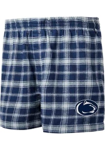 Concepts Sport Penn State Nittany Lions Mens Navy Blue Ledger Plaid Boxer Shorts