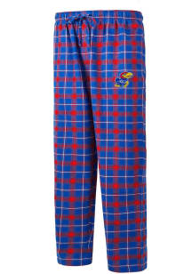 Concepts Sport Kansas Jayhawks Mens Blue Ledger Plaid Sleep Pants