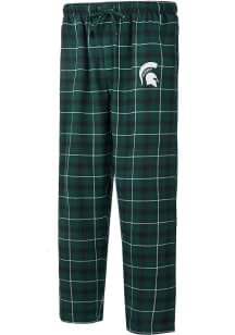 Concepts Sport Michigan State Spartans Mens Green Ledger Plaid Sleep Pants