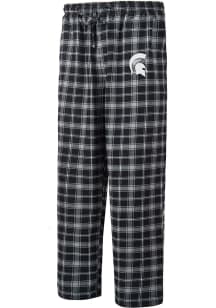 Concepts Sport Michigan State Spartans Mens Black Ledger Plaid Classic Sleep Pants