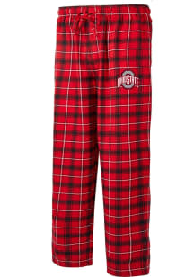 Concepts Sport Ohio State Buckeyes Mens Red Ledger Plaid Sleep Pants