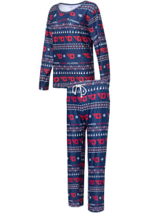 Concepts Sport Dayton Flyers Womens Navy Blue Flurry PJ Set