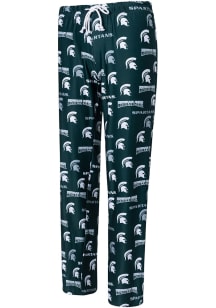 Concepts Sport Michigan State Spartans Womens Green Breakthrough Loungewear Sleep Pants