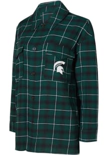 Concepts Sport Michigan State Spartans Womens Green Boyfriend Loungewear Sleep Shirt