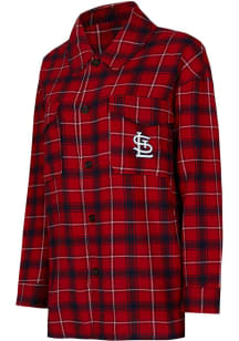 Concepts Sport St Louis Cardinals Womens Red Boyfriend Loungewear Sleep Shirt