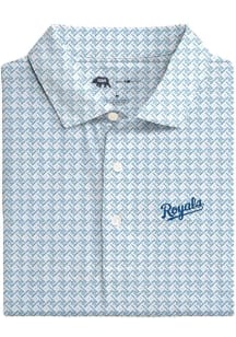 Onward Reserve Kansas City Royals Mens White Custom Team Print Short Sleeve Fashion Polo