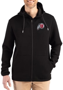 Cutter and Buck Utah Utes Mens Black Epic Comfort Full Zip Light Weight Jacket