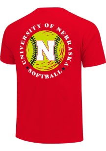 Nebraska Cornhuskers Red Softball Short Sleeve T Shirt