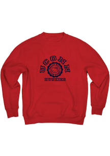 Blue 84 UConn Huskies Womens Red Hello Kitty School Rule Crew Sweatshirt