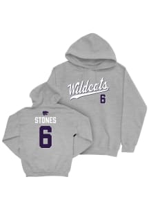 Avery Stones K-State Wildcats Mens Grey NIL Script Player Hood