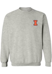 Vive La Fete Illinois Fighting Illini Womens Grey Impressions Crew Sweatshirt