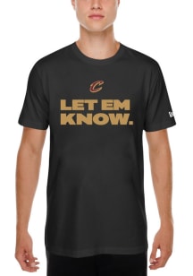 New Era Cleveland Cavaliers Black Playoff Participant Slogan Short Sleeve T Shirt