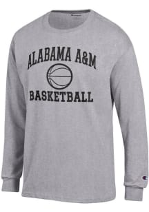 Champion Alabama A&M Bulldogs Grey Basketball Jersey Long Sleeve T Shirt