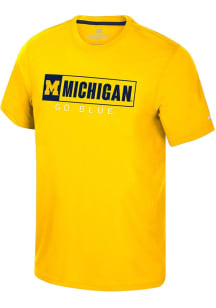 Colosseum Michigan Wolverines Maize Rabban Short Sleeve T Shirt