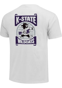 K-State Wildcats White Varsity WIllie Football Double Ribbon Short Sleeve T Shirt