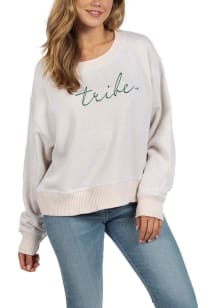 William & Mary Tribe Womens Green Warmup Crew Sweatshirt