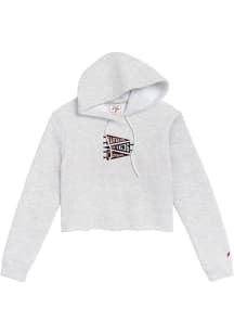Harvard Crimson Womens Ash 1636 Hood Hooded Sweatshirt