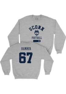 Hannes Hammer UConn Huskies Mens Grey NIL Varsity Player Crew