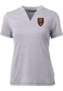 Cutter and Buck Real Salt Lake Womens Grey Forge Short Sleeve T-Shirt