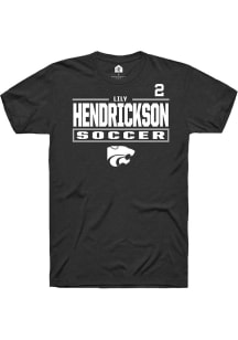 Lily Hendrickson K-State Wildcats Black NIL Stacked Box Short Sleeve Player T Shirt