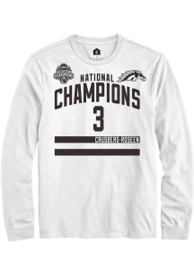 Cole Crusberg-Roseen Western Michigan Broncos White NIL 2025 National Champions Shirzee Long Sleev..