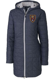 Cutter and Buck Real Salt Lake Womens Anthracite Rainier PrimaLoft Long Filled Jacket