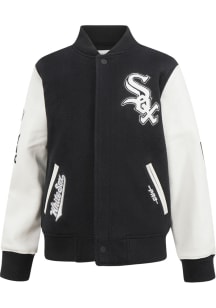 Pro Standard Chicago White Sox Boys Black Classic Chenille Lightweight Jacket