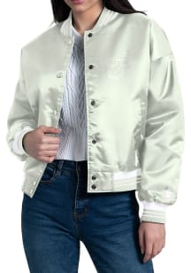 Starter Miami Heat Womens Green Script Satin Medium Weight Jacket