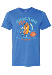 Chicago Shirt Co Chicago Blue Chicago Style Baseball & Hot Dogs Short Sleeve Fashion T Shirt