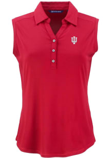 Cutter and Buck Indiana Hoosiers Womens Red Forge Eco Polo Shirt