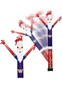 Washington Huskies Black Outdoor Inflatable Santa team color and team logo