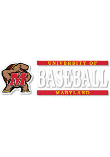 Maryland Terrapins 6x2 Baseball Auto Decal - Red