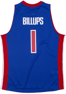 Chauncey Billups  Mitchell and Ness Detroit Pistons Blue 03-04 Road Throwback Basketball Jersey