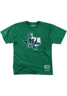 Mitchell and Ness Dallas Mavericks Kelly Green Texas Short Sleeve T Shirt