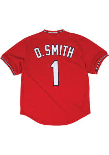 Ozzie Smith St Louis Cardinals Mitchell and Ness 1996 Authentic Batting Practice Cooperstown Jerse..