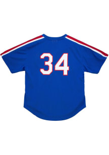 Nolan Ryan Texas Rangers Mitchell and Ness 1989 Authentic Batting Practice Cooperstown Jersey - Bl..