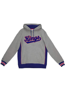Mitchell and Ness Kansas City Kings Mens Grey Pinnacle Heavyweight Fashion Hood