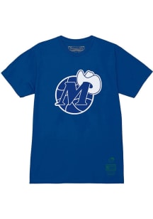 Mitchell and Ness Dallas Mavericks Blue One Color Logo Short Sleeve T Shirt