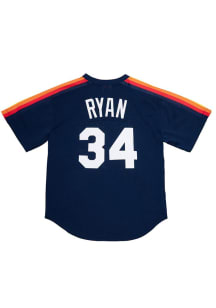 Nolan Ryan Houston Astros Mitchell and Ness Batting Practice Pullover Cooperstown Jersey - Navy Bl..